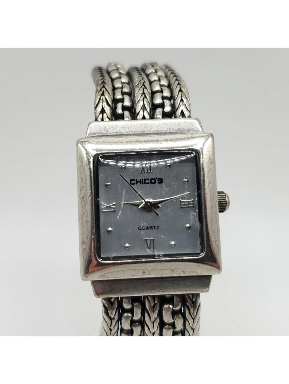 Chico's Quartz Chain Band Womens Watch 21mm Square New Battery